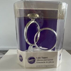 Wilton His/Her Wedding Ring Cake Topper/Floral Topper